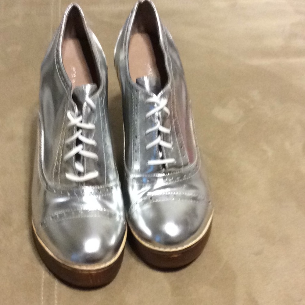 MADISON HARDING WOODEN PLATFORM TIE UP SHOES